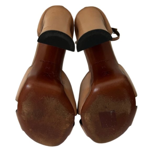 Louis Vuitton Distressed Tan Leather Ankle Strap Platforms Size 36 (US 5.5) - Picture 14 of 14